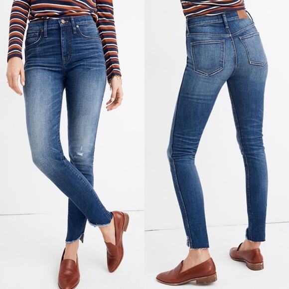 Madewell 23 10" High-Rise Skinny Jeans: Cutout Tulip Hem Edition - Picture 1 of 5